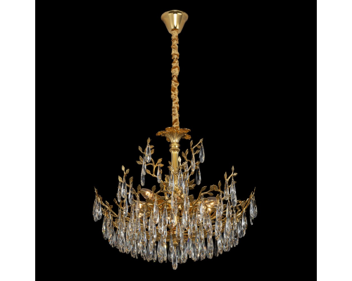 Citilux RITZ CL310082 Люстра хрустальная подвесная Золото
