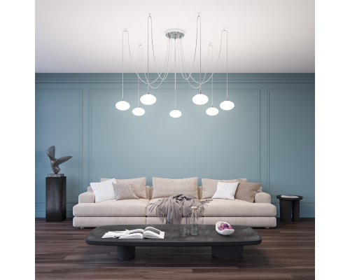 Citilux ATMAN SMART CL226A071 LED RGB Умная подвесная люстра Матовый Хром