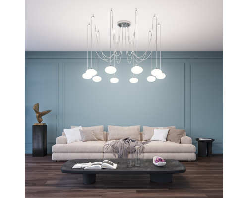 Citilux ATMAN SMART CL226A091 LED RGB Умная подвесная люстра Матовый Хром