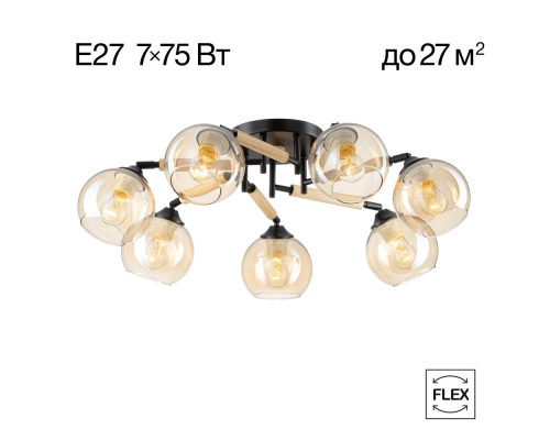 Citilux TIKA CL133171 Люстра поворотная Чёрная