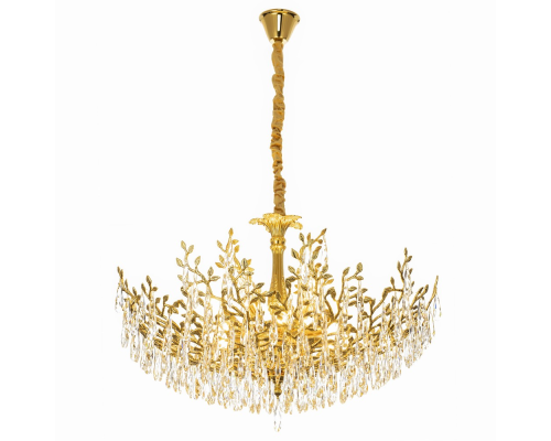 Citilux RITZ CL310122 Люстра хрустальная подвесная Золото