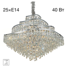 Citilux NAIAD CL315191 Люстра хрустальная подвесная Хром