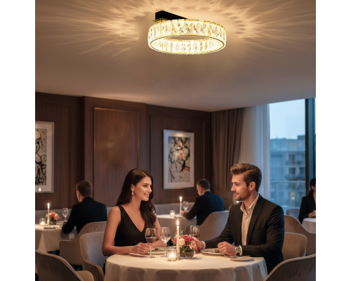 Citilux PALANT CL325142 LED Люстра хрустальная Чёрный+Бронза