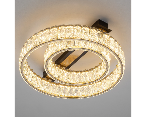 Citilux PALANT CL325152 LED Люстра хрустальная Чёрный+Бронза