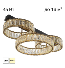 Citilux PALANT CL325162 LED Люстра хрустальная Чёрный+Бронза