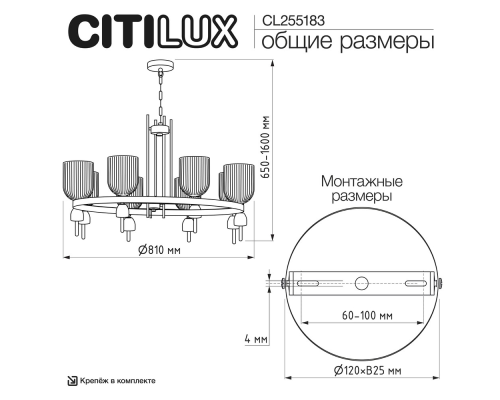 Citilux CARSON CL255183 Люстра подвесная