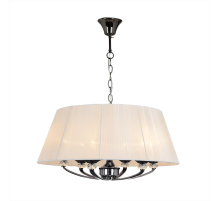 Citilux Оксфорд CL417261 Люстра подвесная с абажуром Чёрный Хром