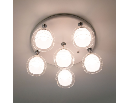 Citilux Самба CL158161 Люстра с поворотными плафонами Белая Хром