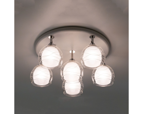 Citilux Самба CL158161 Люстра с поворотными плафонами Белая Хром