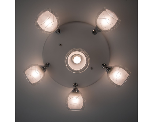 Citilux Самба CL158161 Люстра с поворотными плафонами Белая Хром