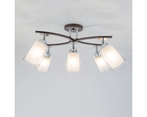 Citilux Фортуна CL156152 Люстра с поворотными плафонами Венге Хром