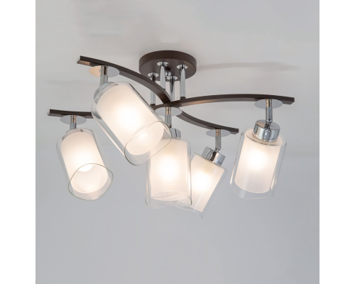 Citilux Фортуна CL156152 Люстра с поворотными плафонами Венге Хром