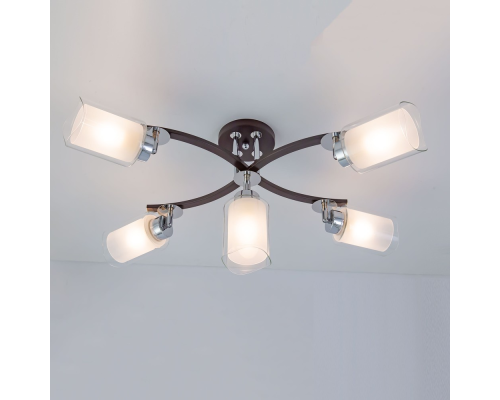 Citilux Фортуна CL156152 Люстра с поворотными плафонами Венге Хром