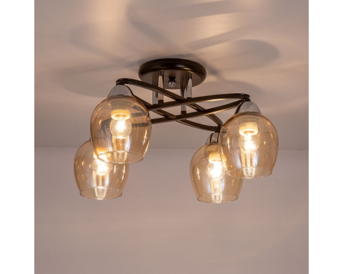 Citilux Элвин CL107145 Люстра потолочная Венге Хром