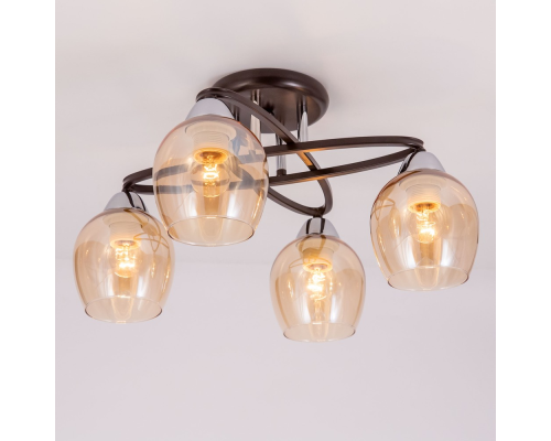 Citilux Элвин CL107145 Люстра потолочная Венге Хром