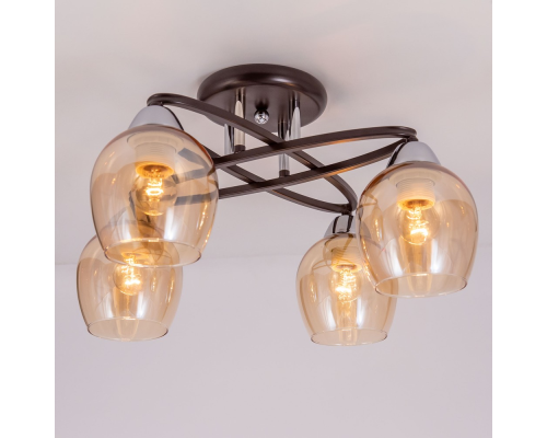 Citilux Элвин CL107145 Люстра потолочная Венге Хром