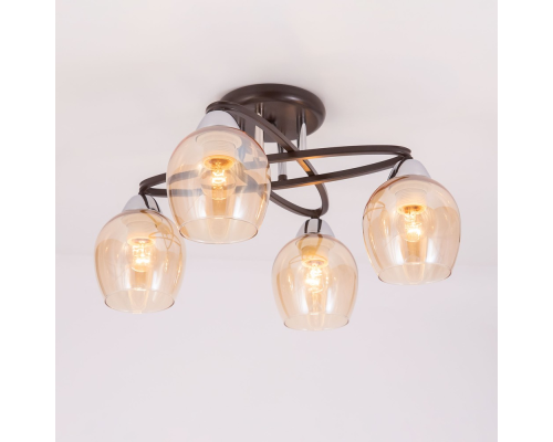 Citilux Элвин CL107145 Люстра потолочная Венге Хром