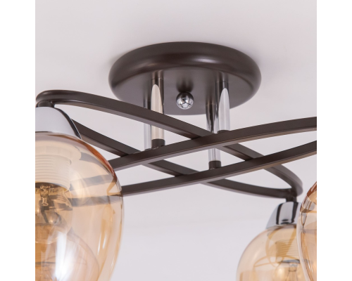 Citilux Элвин CL107145 Люстра потолочная Венге Хром