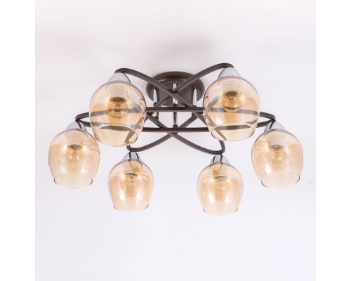 Citilux Элвин CL107165 Люстра потолочная Венге Хром