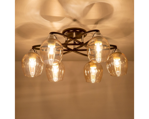 Citilux Элвин CL107165 Люстра потолочная Венге Хром