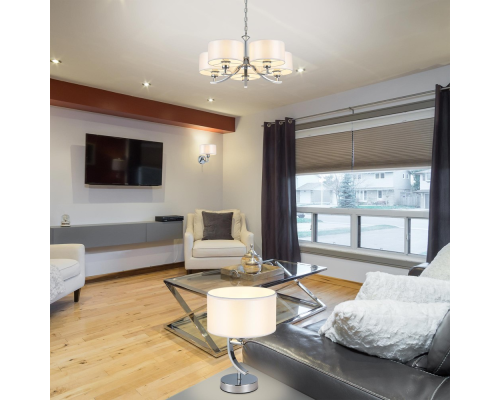 Citilux Эвита CL466150 Люстра подвесная с белыми абажурами