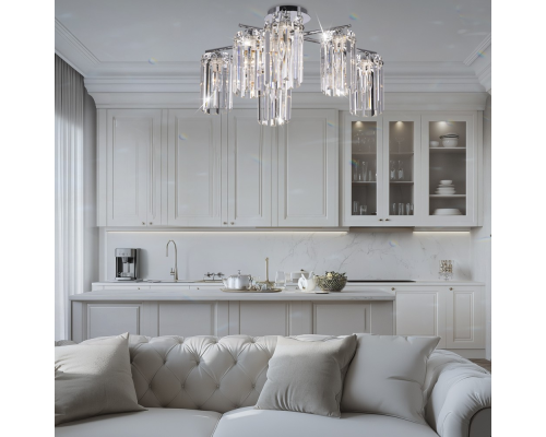 Citilux AXIS CL313261 Люстра хрустальная потолочная Хром