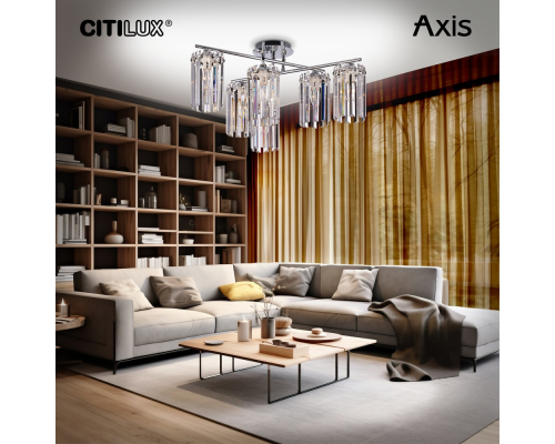 Citilux AXIS CL313261 Люстра хрустальная потолочная Хром