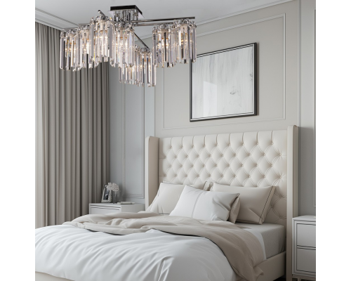 Citilux AXIS CL313281 Люстра хрустальная потолочная Хром