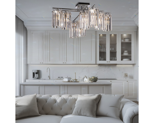 Citilux AXIS CL313281 Люстра хрустальная потолочная Хром