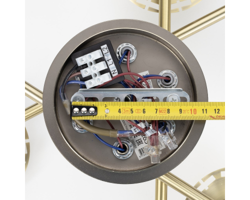 Citilux AXIS CL313263 Люстра хрустальная потолочная Бронза