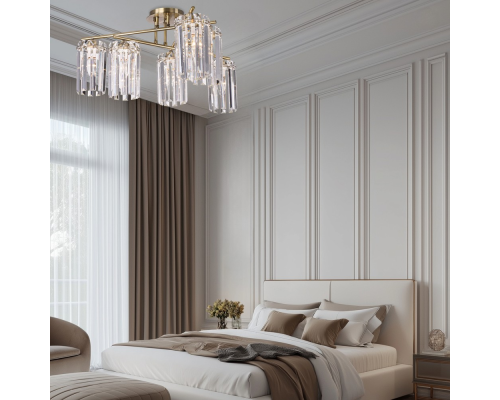 Citilux AXIS CL313263 Люстра хрустальная потолочная Бронза