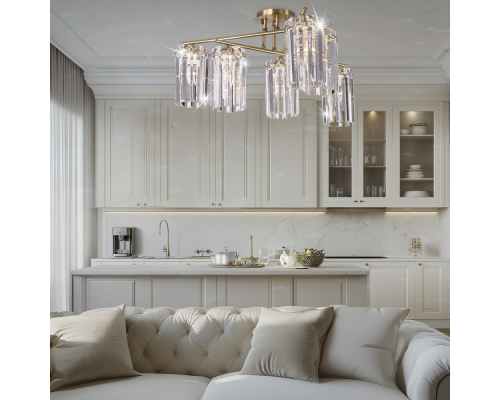 Citilux AXIS CL313263 Люстра хрустальная потолочная Бронза