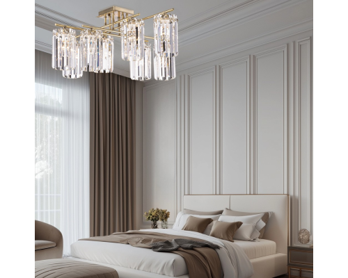 Citilux AXIS CL313283 Люстра хрустальная потолочная Бронза