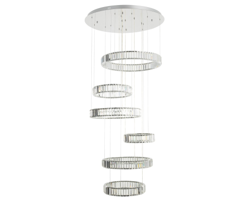 Citilux Чезаре CL338661 LED Люстра хрустальная с пультом Хром