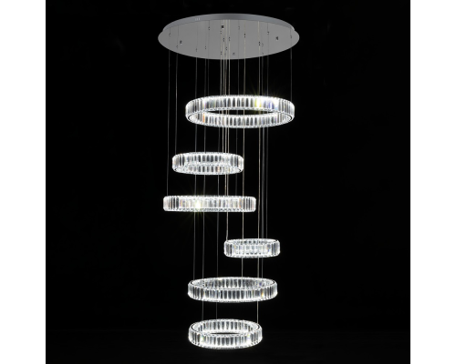 Citilux Чезаре CL338661 LED Люстра хрустальная с пультом Хром