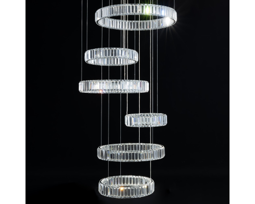 Citilux Чезаре CL338661 LED Люстра хрустальная с пультом Хром