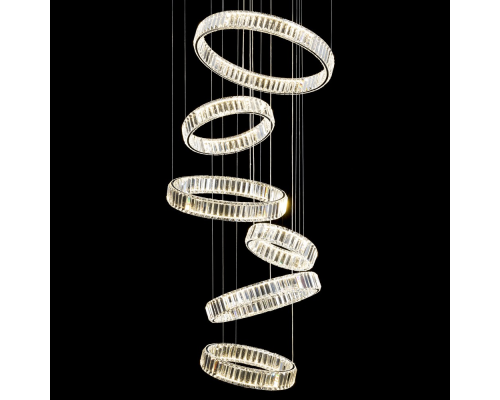 Citilux Чезаре CL338661 LED Люстра хрустальная с пультом Хром