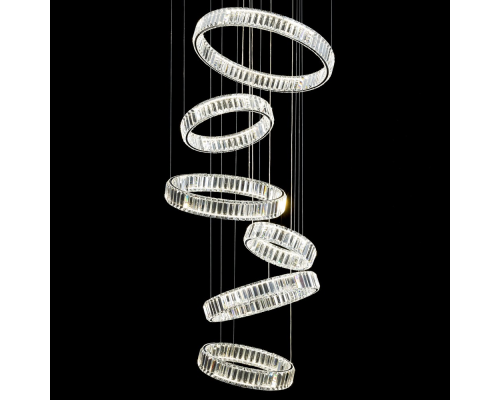 Citilux Чезаре CL338661 LED Люстра хрустальная с пультом Хром