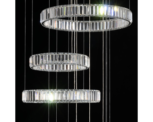 Citilux Чезаре CL338661 LED Люстра хрустальная с пультом Хром