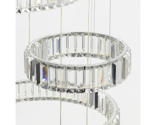Citilux Чезаре CL338661 LED Люстра хрустальная с пультом Хром