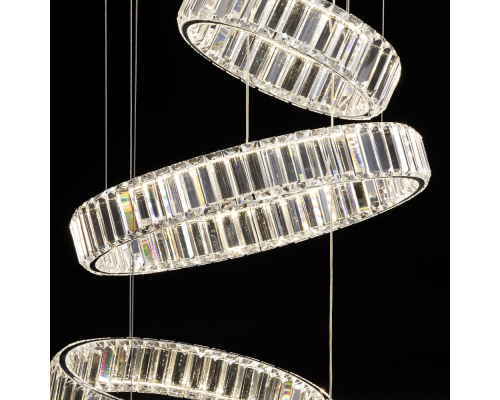 Citilux Чезаре CL338661 LED Люстра хрустальная с пультом Хром