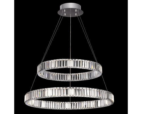 Citilux Чезаре CL338281 LED Люстра хрустальная с пультом Хром