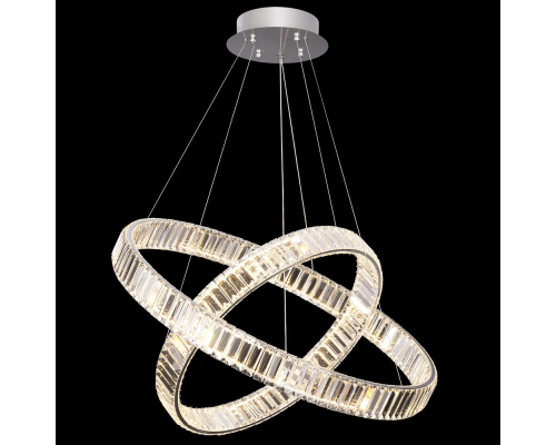 Citilux Чезаре CL338281 LED Люстра хрустальная с пультом Хром