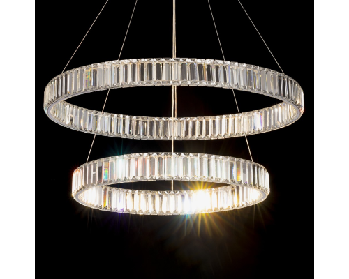 Citilux Чезаре CL338281 LED Люстра хрустальная с пультом Хром