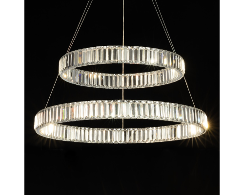 Citilux Чезаре CL338281 LED Люстра хрустальная с пультом Хром