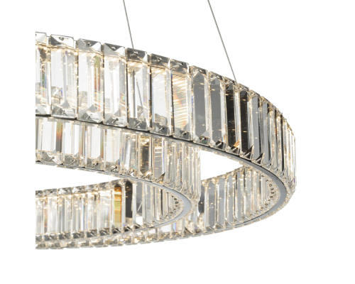 Citilux Чезаре CL338281 LED Люстра хрустальная с пультом Хром