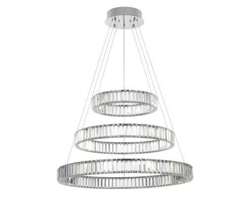 Citilux Чезаре CL338381 LED Люстра хрустальная с пультом Хром