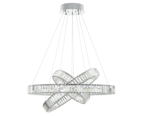 Citilux Чезаре CL338381 LED Люстра хрустальная с пультом Хром