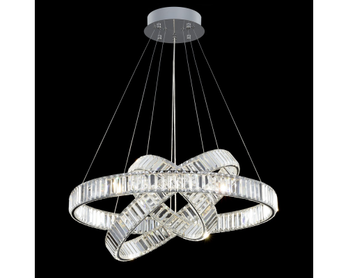 Citilux Чезаре CL338381 LED Люстра хрустальная с пультом Хром