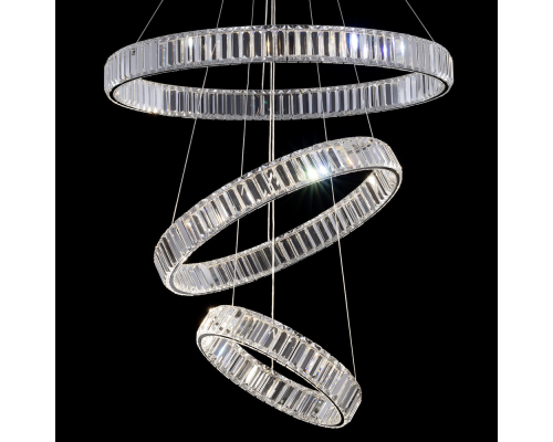 Citilux Чезаре CL338381 LED Люстра хрустальная с пультом Хром